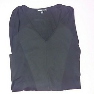 Black Slinky shirt quarter sleeves